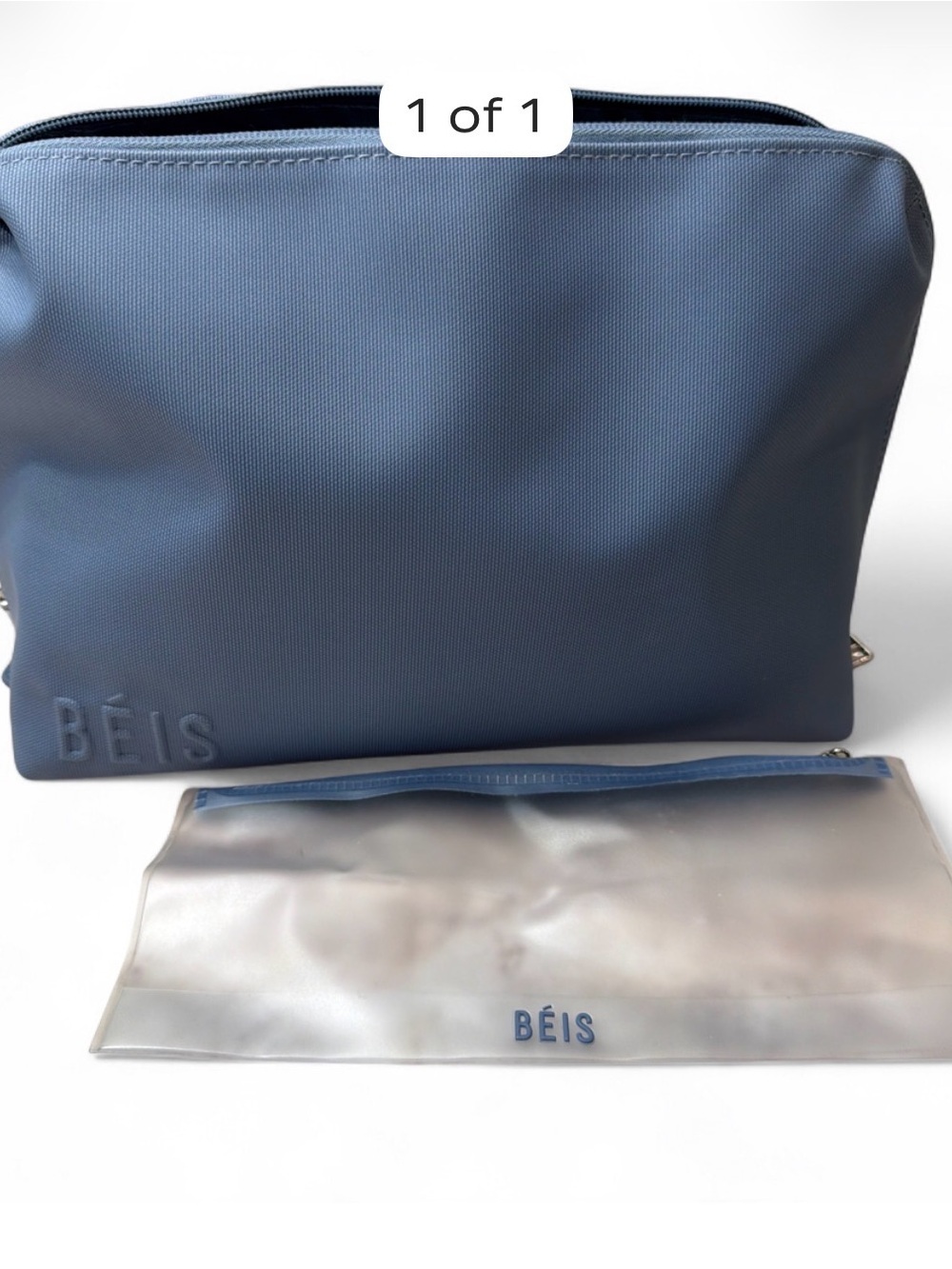 BEIS Slate Blue Toiletry Pouch Set